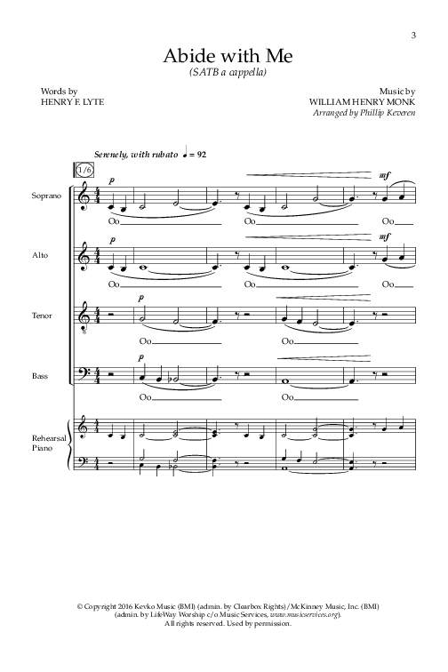 Abide With Me (Choral Anthem SATB) Anthem (SATB/Piano) (Lifeway Choral / Arr. Phillip Keveren)