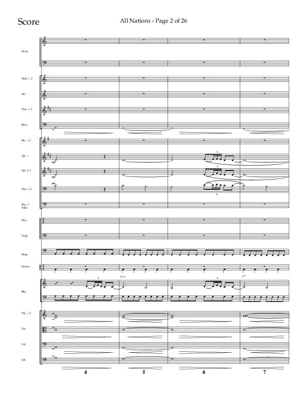 All Nations (Choral Anthem SATB) Orchestration (Lifeway Choral / Arr. Camp Kirkland)