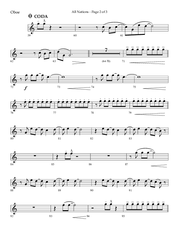 All Nations (Choral Anthem SATB) Oboe (Lifeway Choral / Arr. Camp Kirkland)