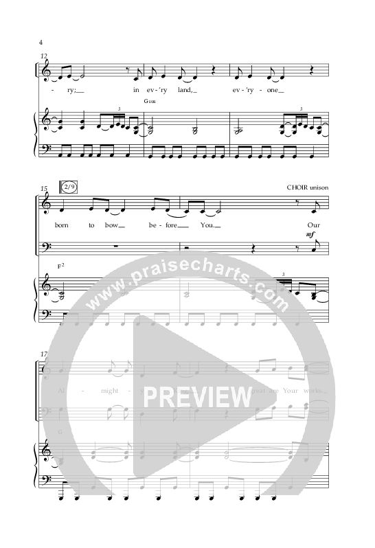 All Nations (Choral Anthem SATB) Anthem (SATB/Piano) (Lifeway Choral / Arr. Camp Kirkland)