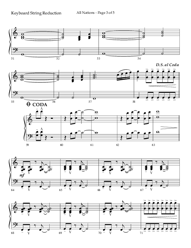All Nations (Choral Anthem SATB) String Reduction (Lifeway Choral / Arr. Camp Kirkland)