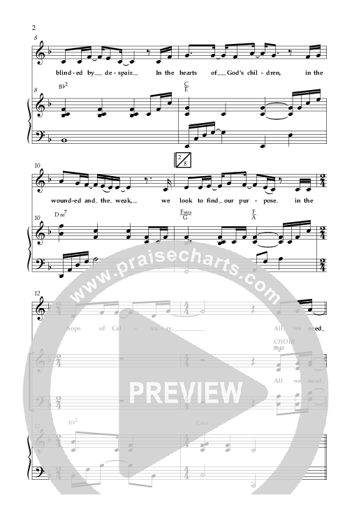 All We Need with Turn Your Eyes Upon Jesus (Choral Anthem SATB) Anthem (SATB/Piano) (Lifeway Choral / Arr. Cliff Duren)