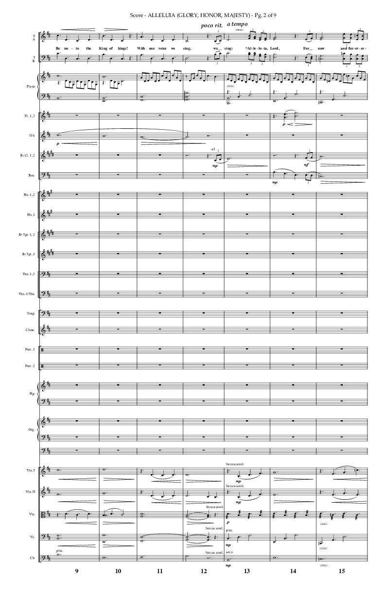 Alleluia (Glory Honor Majesty) (Choral Anthem SATB) Conductor's Score (Lifeway Choral / Arr. Phillip Keveren / Arr. Mark Willard)