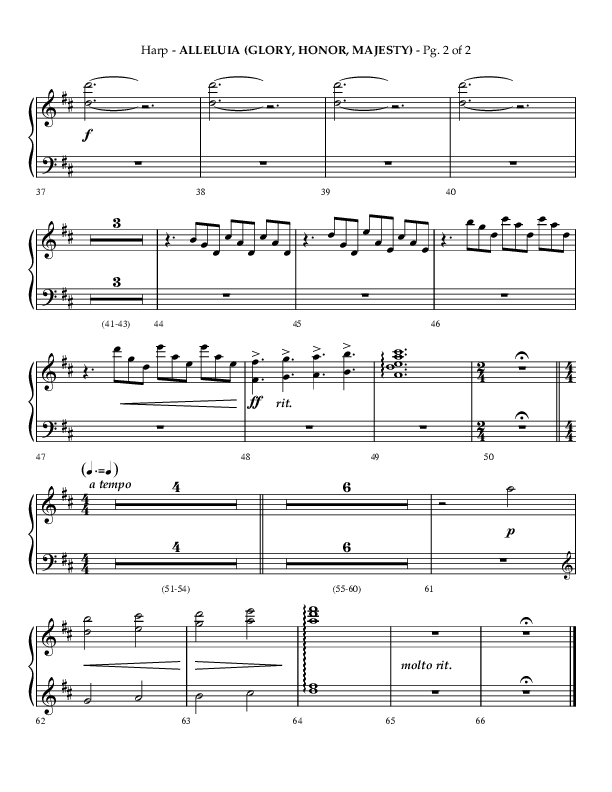 Alleluia (Glory Honor Majesty) (Choral Anthem SATB) Harp (Lifeway Choral / Arr. Phillip Keveren / Arr. Mark Willard)