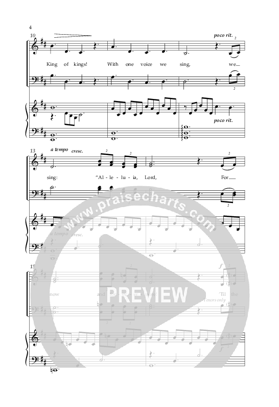 Alleluia (Glory Honor Majesty) (Choral Anthem SATB) Anthem (SATB/Piano) (Lifeway Choral / Arr. Phillip Keveren / Arr. Mark Willard)