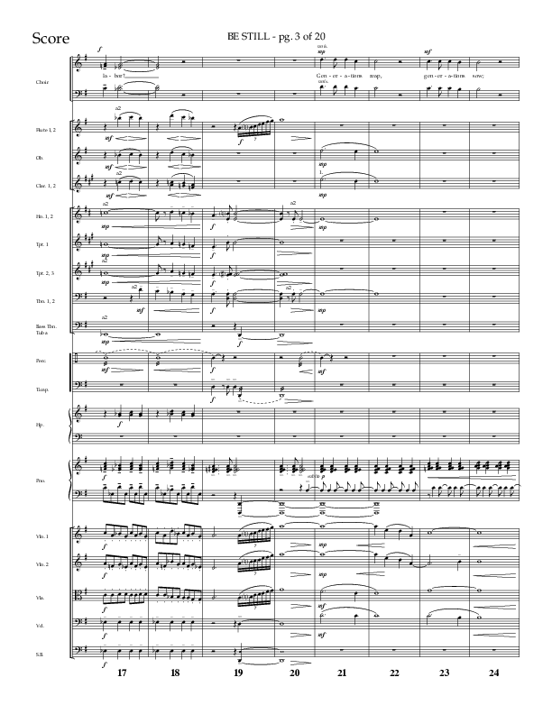 Be Still (Choral Anthem SATB) Conductor's Score (Lifeway Choral / Arr. Phillip Keveren / Orch. Danny Mitchell)