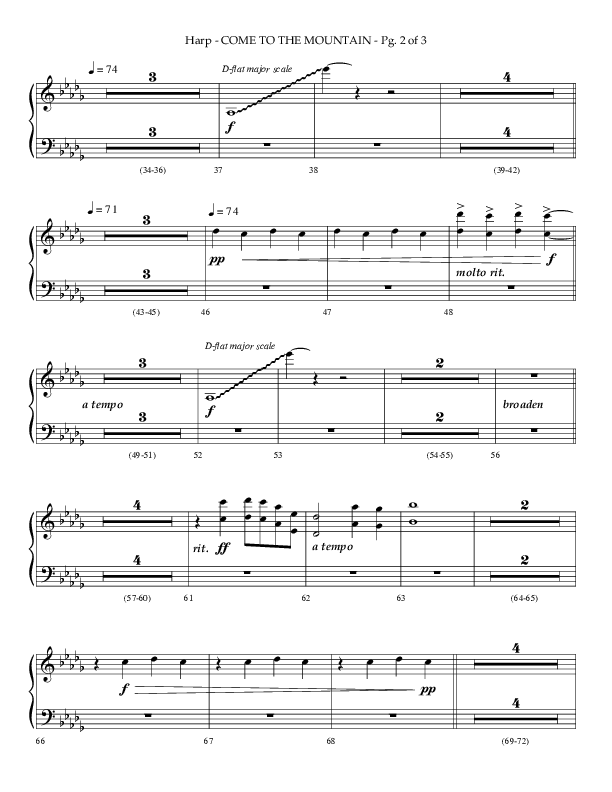Come To The Mountain (Choral Anthem SATB) Harp (Lifeway Choral / Arr. Phillip Keveren)