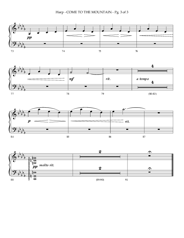 Come To The Mountain (Choral Anthem SATB) Harp (Lifeway Choral / Arr. Phillip Keveren)
