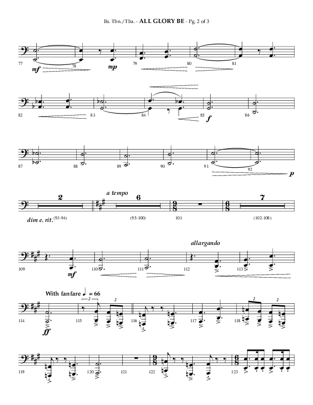 All Glory Be (Choral Anthem SATB) Orchestration (Lifeway Choral / Arr. Phillip Keveren)