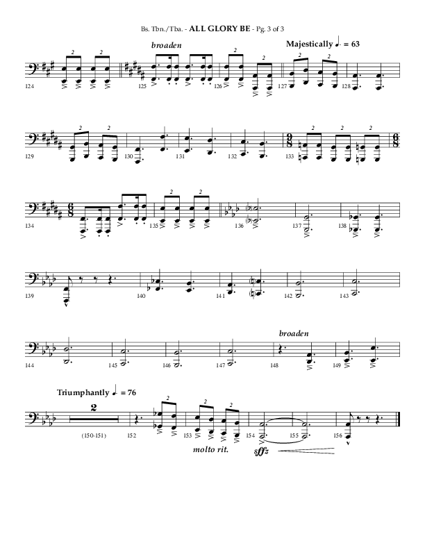 All Glory Be (Choral Anthem SATB) Orchestration (Lifeway Choral / Arr. Phillip Keveren)