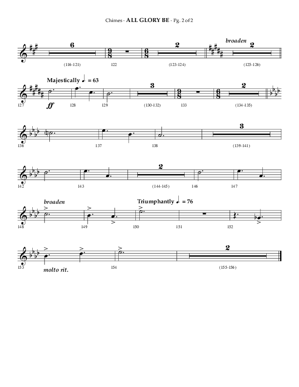 All Glory Be (Choral Anthem SATB) Chimes (Lifeway Choral / Arr. Phillip Keveren)