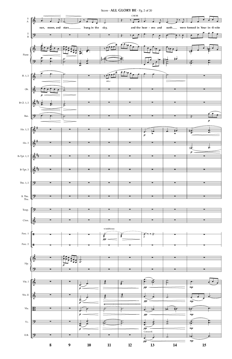 All Glory Be (Choral Anthem SATB) Conductor's Score (Lifeway Choral / Arr. Phillip Keveren)
