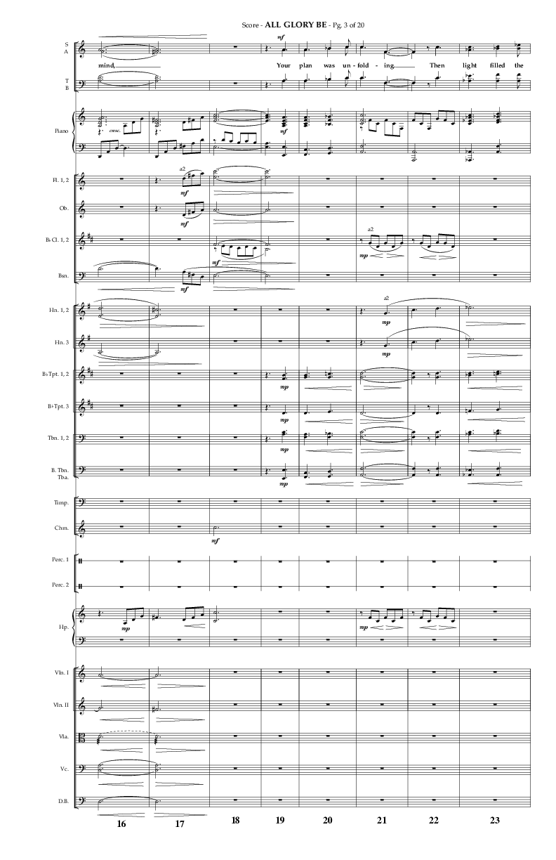 All Glory Be (Choral Anthem SATB) Conductor's Score (Lifeway Choral / Arr. Phillip Keveren)