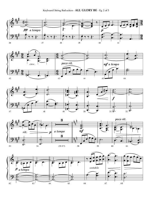 All Glory Be (Choral Anthem SATB) String Reduction (Lifeway Choral / Arr. Phillip Keveren)