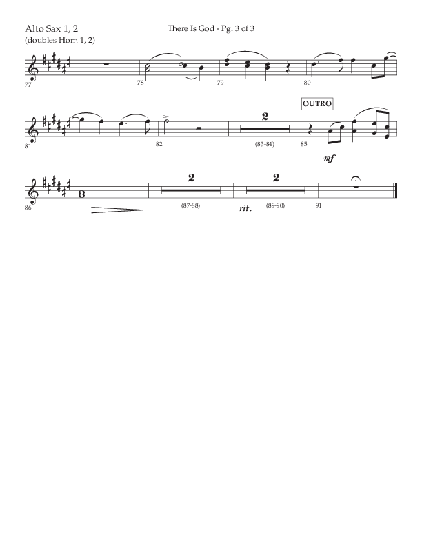 There Is God (Choral Anthem SATB) Alto Sax 1/2 (Arr. John Bolin / Lifeway Choral / Orch. Michael Lawrence)