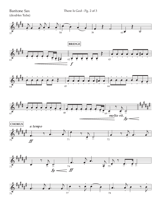 There Is God (Choral Anthem SATB) Bari Sax (Arr. John Bolin / Lifeway Choral / Orch. Michael Lawrence)