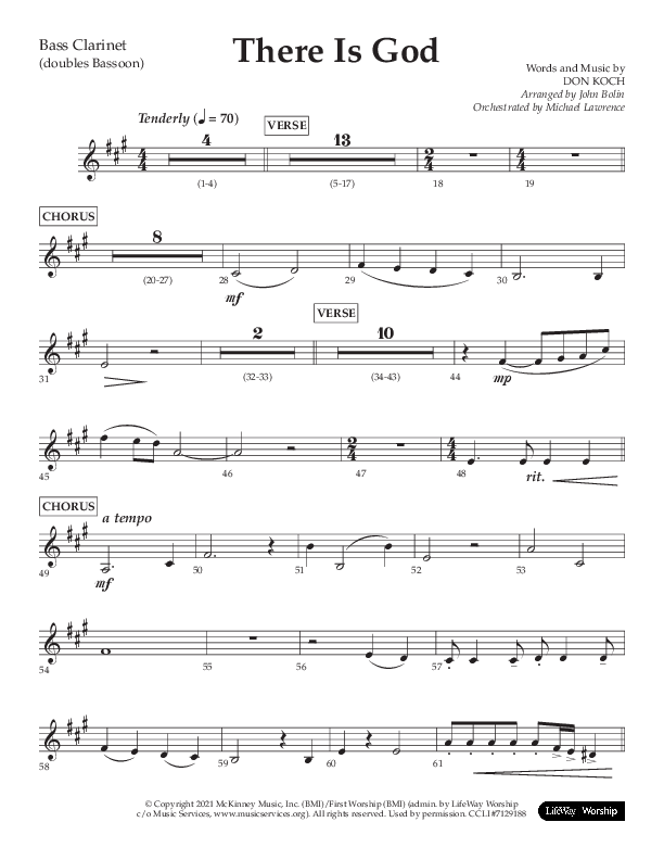There Is God (Choral Anthem SATB) Bass Clarinet (Arr. John Bolin / Lifeway Choral / Orch. Michael Lawrence)