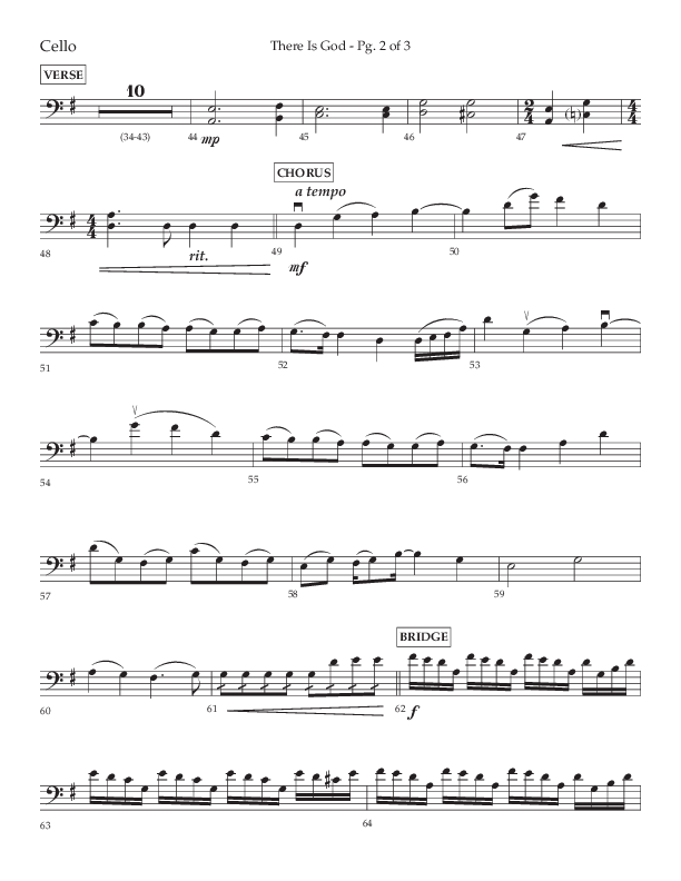 There Is God (Choral Anthem SATB) Cello (Arr. John Bolin / Lifeway Choral / Orch. Michael Lawrence)