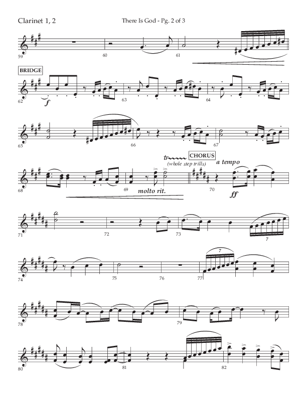 There Is God (Choral Anthem SATB) Clarinet 1/2 (Arr. John Bolin / Lifeway Choral / Orch. Michael Lawrence)