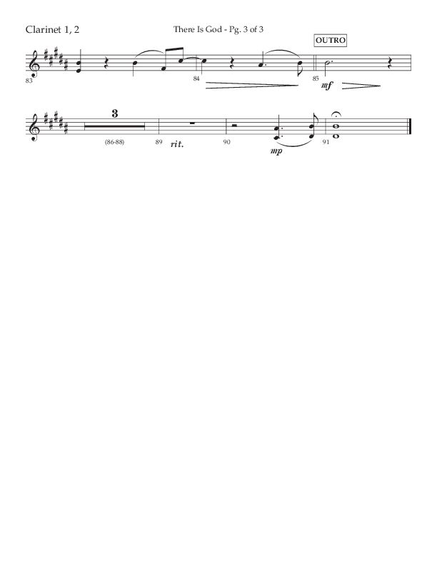 There Is God (Choral Anthem SATB) Clarinet 1/2 (Arr. John Bolin / Lifeway Choral / Orch. Michael Lawrence)