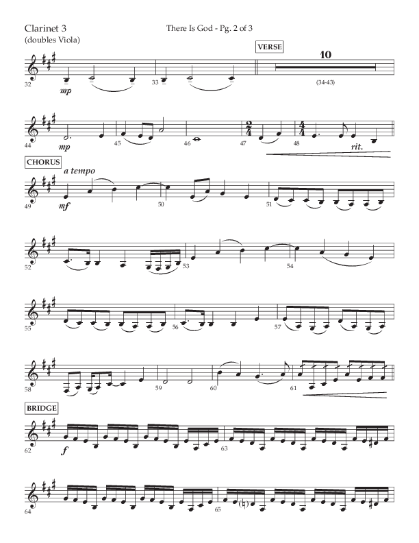 There Is God (Choral Anthem SATB) Clarinet 3 (Arr. John Bolin / Lifeway Choral / Orch. Michael Lawrence)