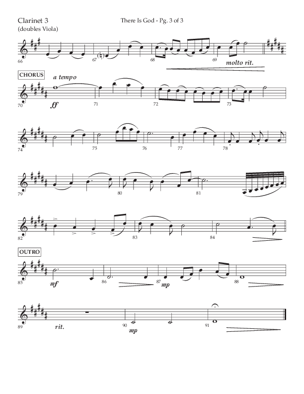 There Is God (Choral Anthem SATB) Clarinet 3 (Arr. John Bolin / Lifeway Choral / Orch. Michael Lawrence)