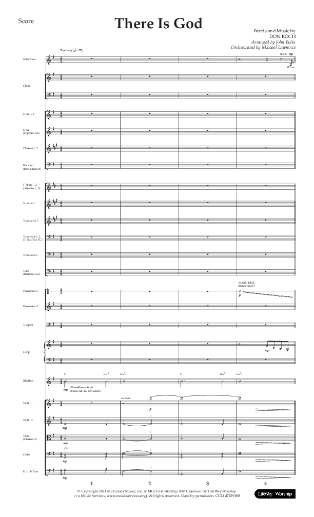 There Is God (Choral Anthem SATB) Orchestration (Arr. John Bolin / Lifeway Choral / Orch. Michael Lawrence)