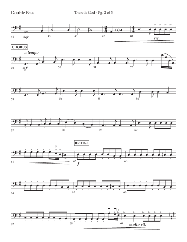 There Is God (Choral Anthem SATB) Double Bass (Arr. John Bolin / Lifeway Choral / Orch. Michael Lawrence)