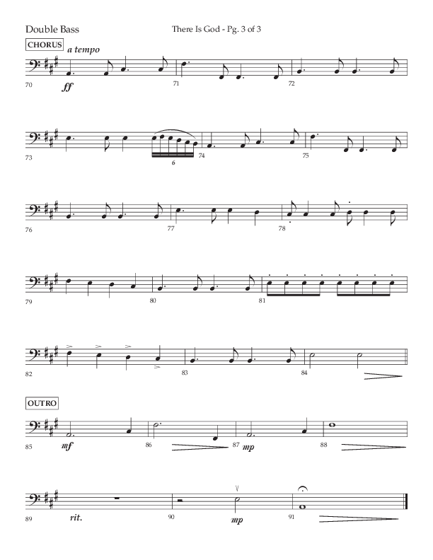 There Is God (Choral Anthem SATB) Double Bass (Arr. John Bolin / Lifeway Choral / Orch. Michael Lawrence)