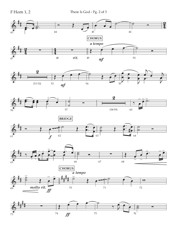 There Is God (Choral Anthem SATB) French Horn 1/2 (Arr. John Bolin / Lifeway Choral / Orch. Michael Lawrence)