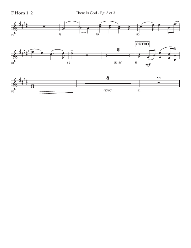 There Is God (Choral Anthem SATB) French Horn 1/2 (Arr. John Bolin / Lifeway Choral / Orch. Michael Lawrence)