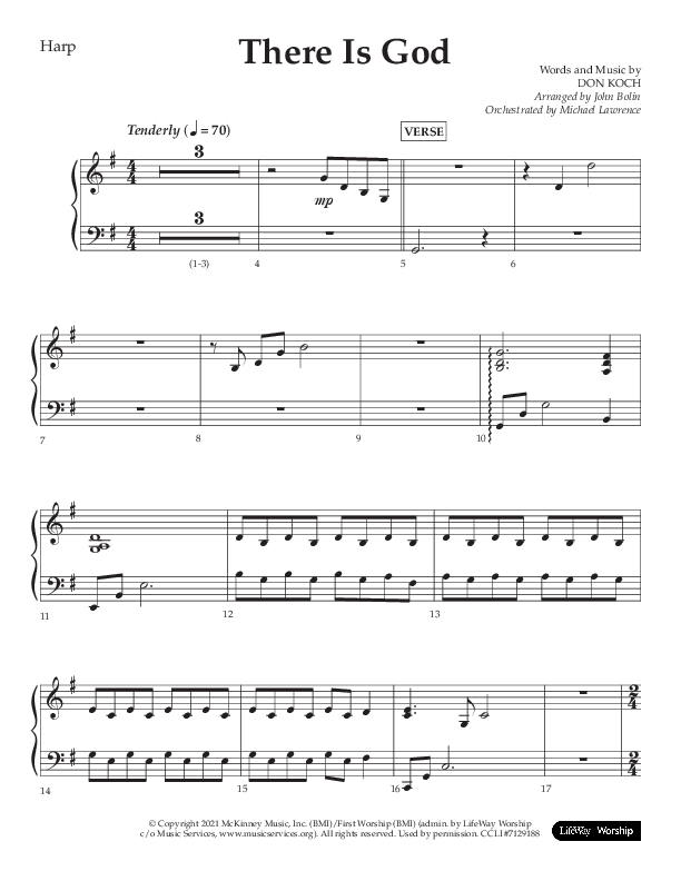 There Is God (Choral Anthem SATB) Harp (Arr. John Bolin / Lifeway Choral / Orch. Michael Lawrence)