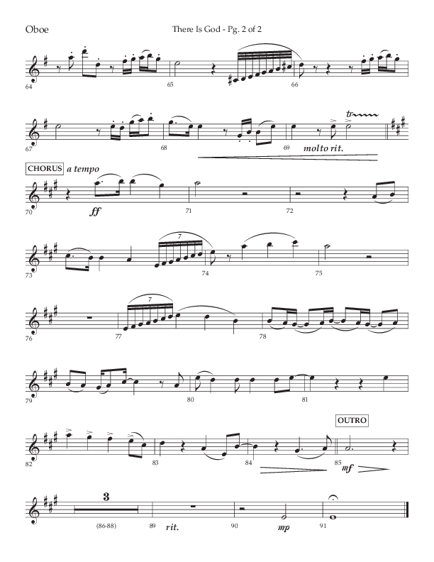 There Is God (Choral Anthem SATB) Oboe (Arr. John Bolin / Lifeway Choral / Orch. Michael Lawrence)
