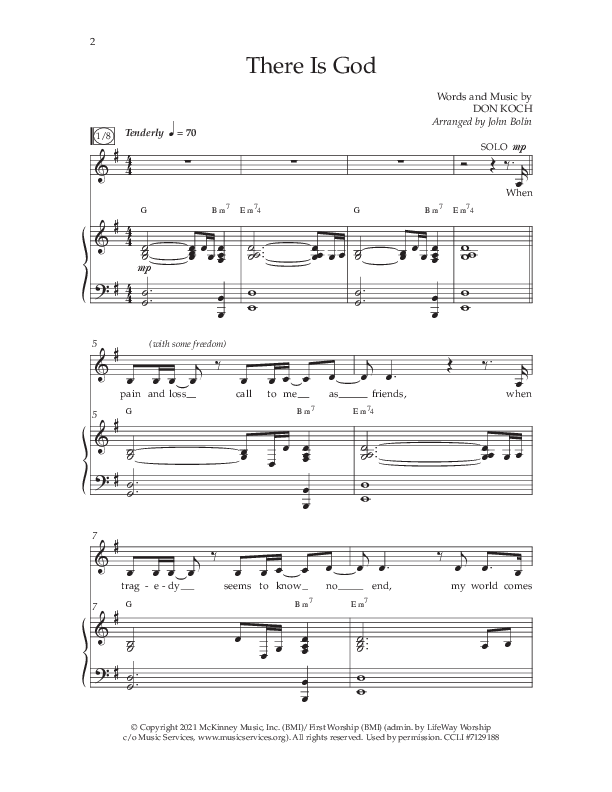 There Is God (Choral Anthem SATB) Anthem (SATB/Piano) (Arr. John Bolin / Lifeway Choral / Orch. Michael Lawrence)