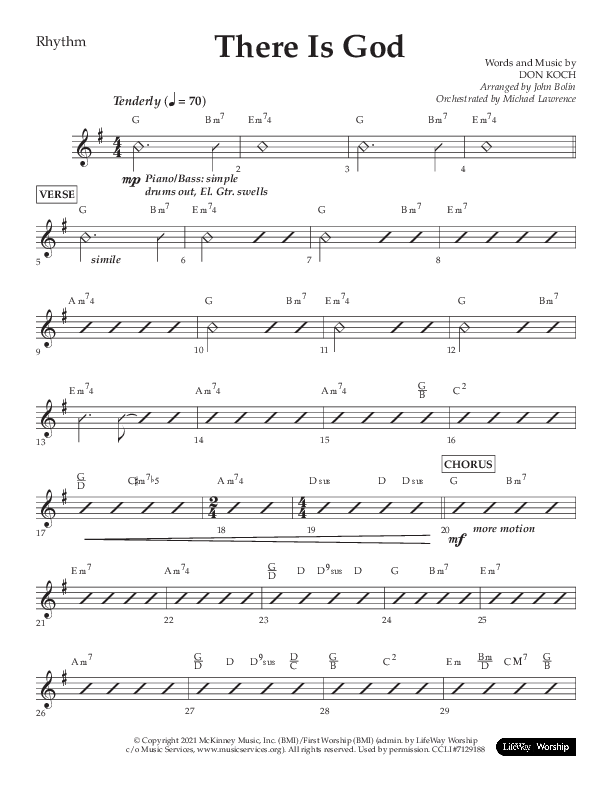 There Is God (Choral Anthem SATB) Lead Melody & Rhythm (Arr. John Bolin / Lifeway Choral / Orch. Michael Lawrence)