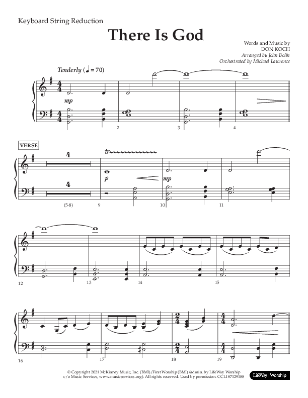 There Is God (Choral Anthem SATB) String Reduction (Arr. John Bolin / Lifeway Choral / Orch. Michael Lawrence)