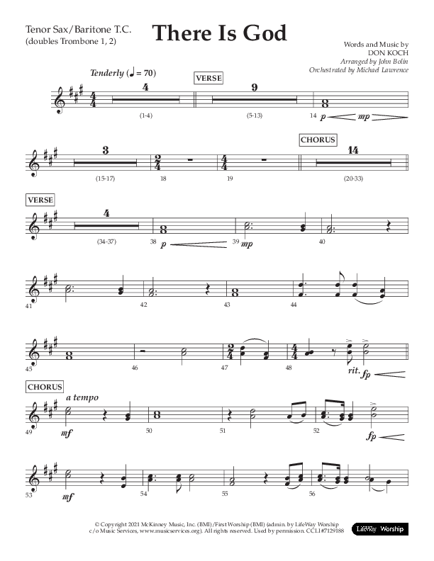 There Is God (Choral Anthem SATB) Tenor Sax/Baritone T.C. (Arr. John Bolin / Lifeway Choral / Orch. Michael Lawrence)