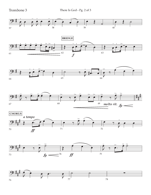 There Is God (Choral Anthem SATB) Trombone 3 (Arr. John Bolin / Lifeway Choral / Orch. Michael Lawrence)