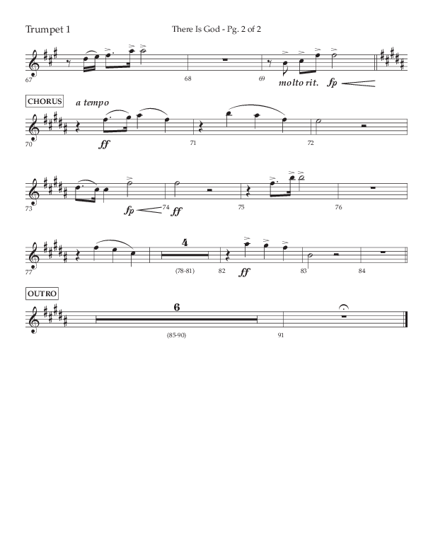 There Is God (Choral Anthem SATB) Trumpet 1 (Arr. John Bolin / Lifeway Choral / Orch. Michael Lawrence)