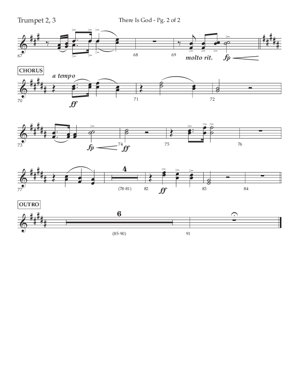 There Is God (Choral Anthem SATB) Trumpet 2/3 (Arr. John Bolin / Lifeway Choral / Orch. Michael Lawrence)