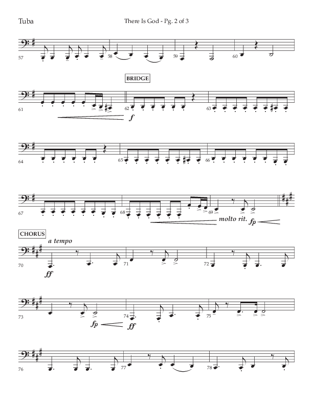There Is God (Choral Anthem SATB) Tuba (Arr. John Bolin / Lifeway Choral / Orch. Michael Lawrence)