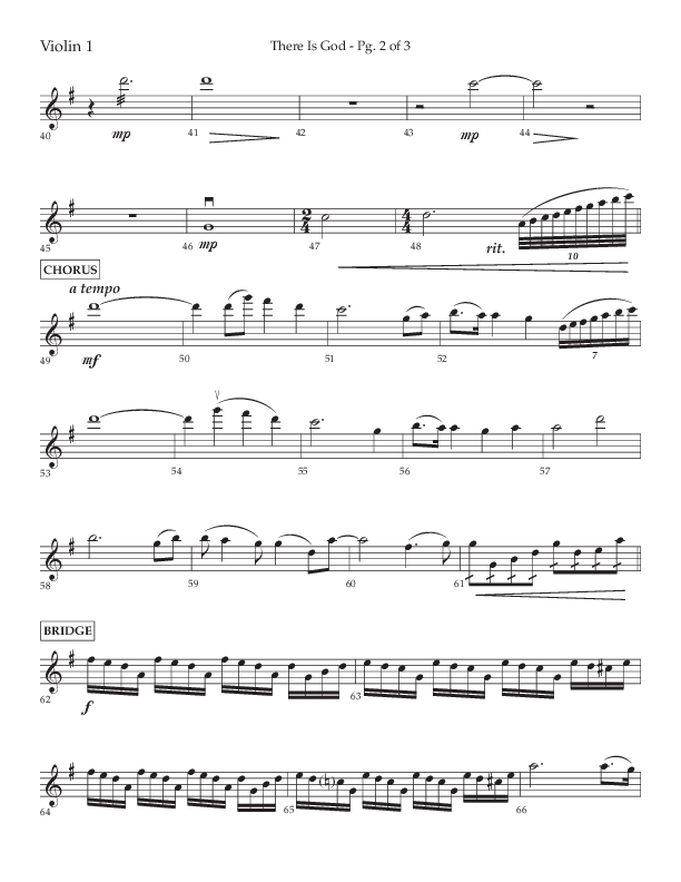 There Is God (Choral Anthem SATB) Violin 1 (Arr. John Bolin / Lifeway Choral / Orch. Michael Lawrence)