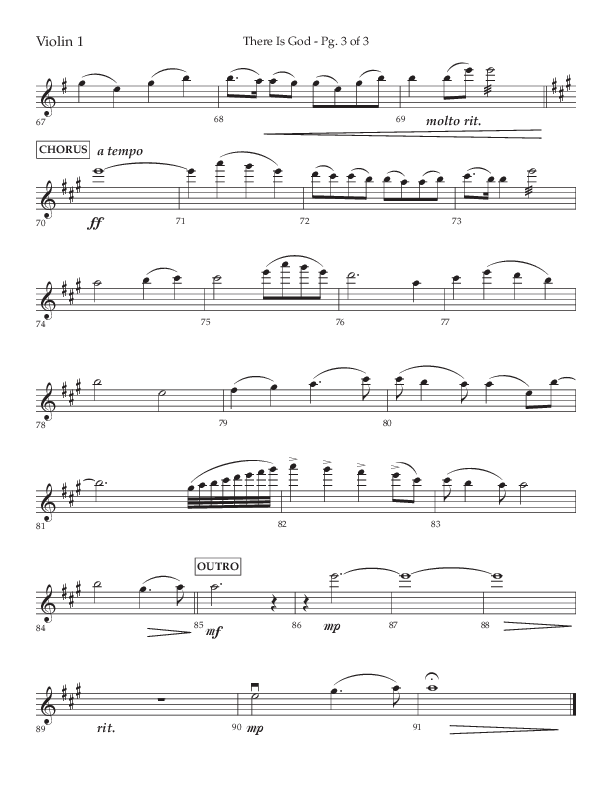 There Is God (Choral Anthem SATB) Violin 1 (Arr. John Bolin / Lifeway Choral / Orch. Michael Lawrence)