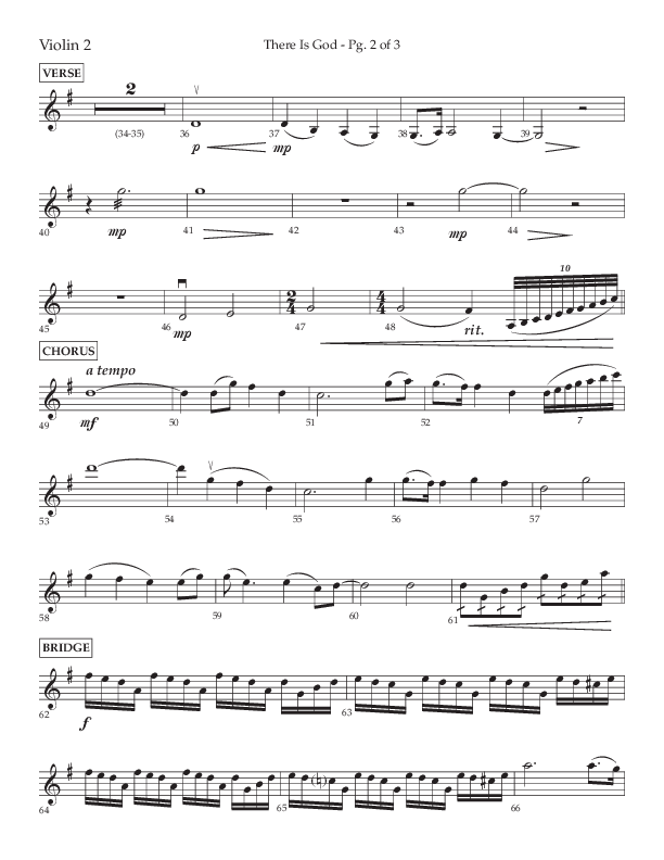 There Is God (Choral Anthem SATB) Violin 2 (Arr. John Bolin / Lifeway Choral / Orch. Michael Lawrence)