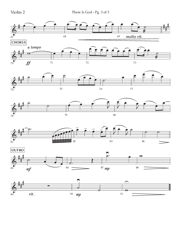 There Is God (Choral Anthem SATB) Violin 2 (Arr. John Bolin / Lifeway Choral / Orch. Michael Lawrence)