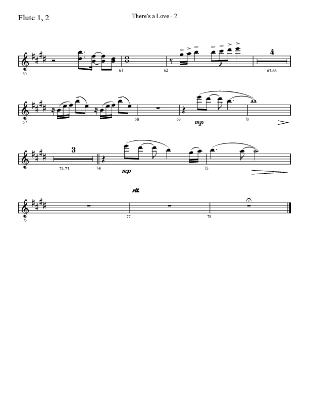 There's A Love (Choral Anthem SATB) Flute 1/2 (Lifeway Choral / Arr. Cliff Duren)