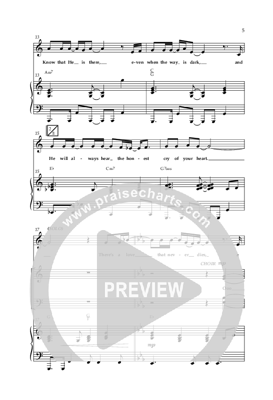 There's A Love (Choral Anthem SATB) Anthem (SATB/Piano) (Lifeway Choral / Arr. Cliff Duren)