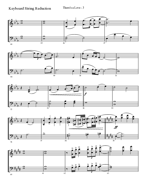 There's A Love (Choral Anthem SATB) String Reduction (Lifeway Choral / Arr. Cliff Duren)