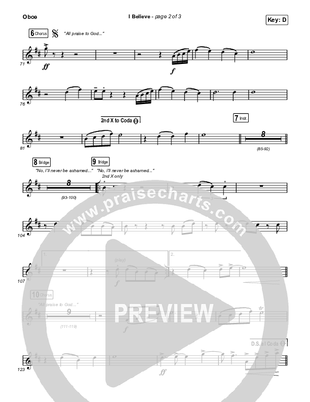 I Believe Oboe (Phil Wickham)