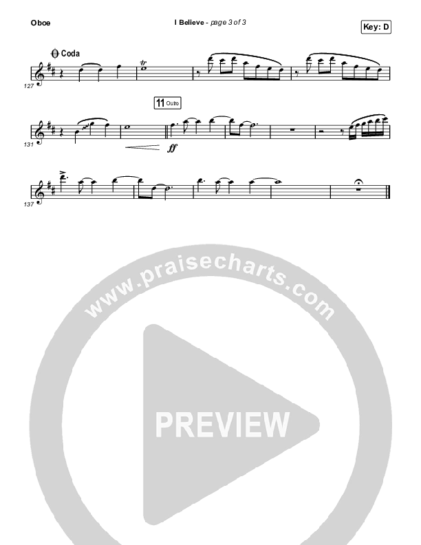 I Believe Oboe (Phil Wickham)